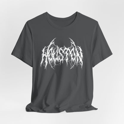 Houston Heavy Metal Logo T-Shirt - Black and White Graphic Tee