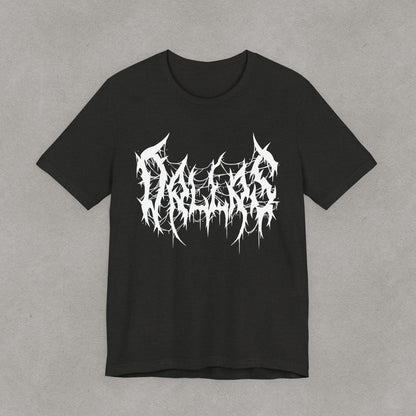 Dallas Heavy Metal Logo T-Shirt - Black and White Graphic Tee