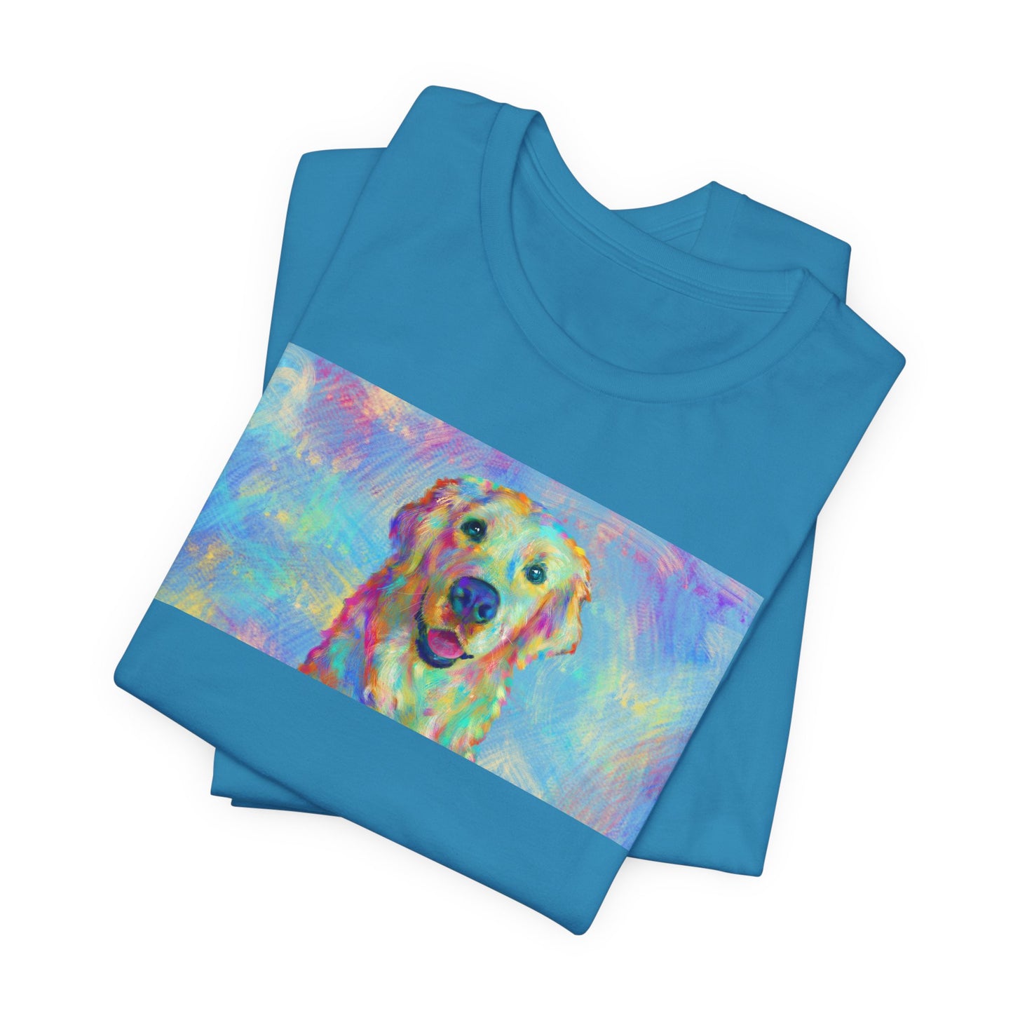 Colorful Golden Retriever Shirt - Painterly Pop Art Dog Tee