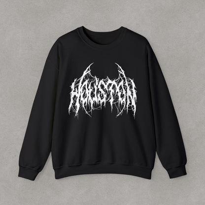 Houston Heavy Metal Sweatshirt - HTX Grunge Logo