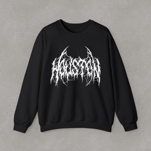Houston Heavy Metal Sweatshirt - HTX Grunge Logo