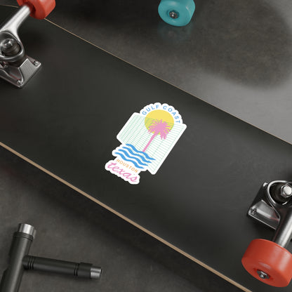 Gulf Coast Houston Sticker - HTX Tropical Beach Vibes