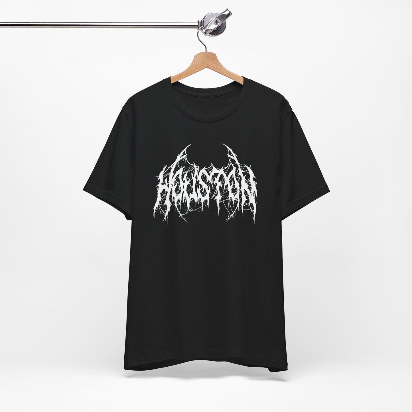 Houston Heavy Metal Logo T-Shirt - Black and White Graphic Tee