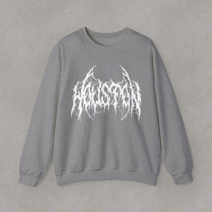 Houston Heavy Metal Sweatshirt - HTX Grunge Logo