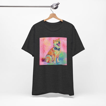 Colorful Shiba Inu Shirt - Painterly Pop Art Dog Tee