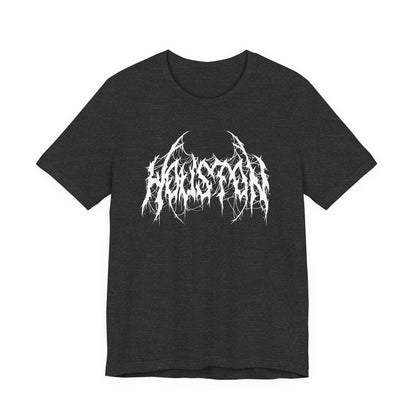 Houston Heavy Metal Logo T-Shirt - Black and White Graphic Tee
