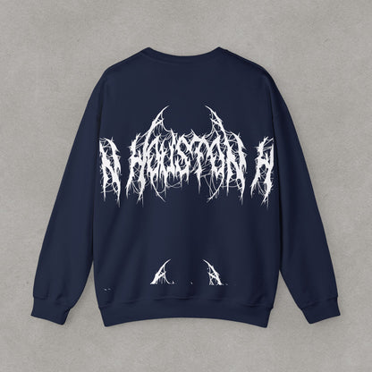 Houston Heavy Metal Sweatshirt - HTX Grunge Logo