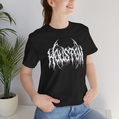 Houston Heavy Metal Logo T-Shirt - Black and White Graphic Tee