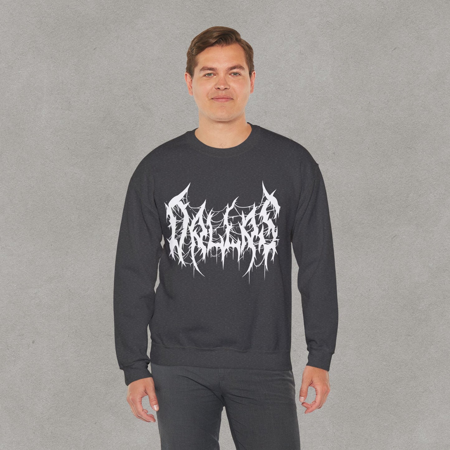 Dallas Heavy Metal Sweatshirt - Black and White Streetwear