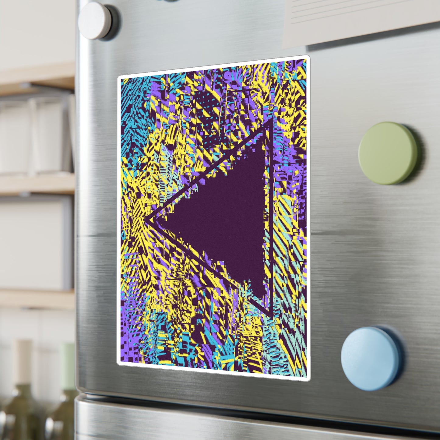 Tessellate Vinyl Sticker - Geometric Triangle Glitch Art Decal for laptop, car or windows