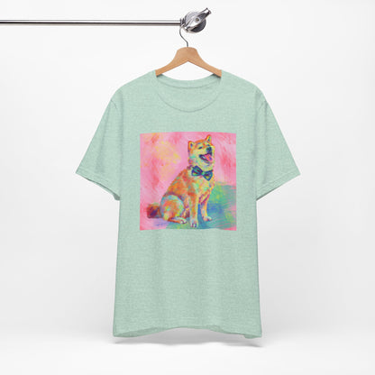 Colorful Shiba Inu Shirt - Painterly Pop Art Dog Tee