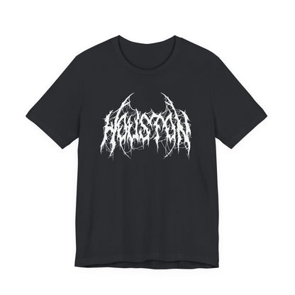 Houston Heavy Metal Logo T-Shirt - Black and White Graphic Tee