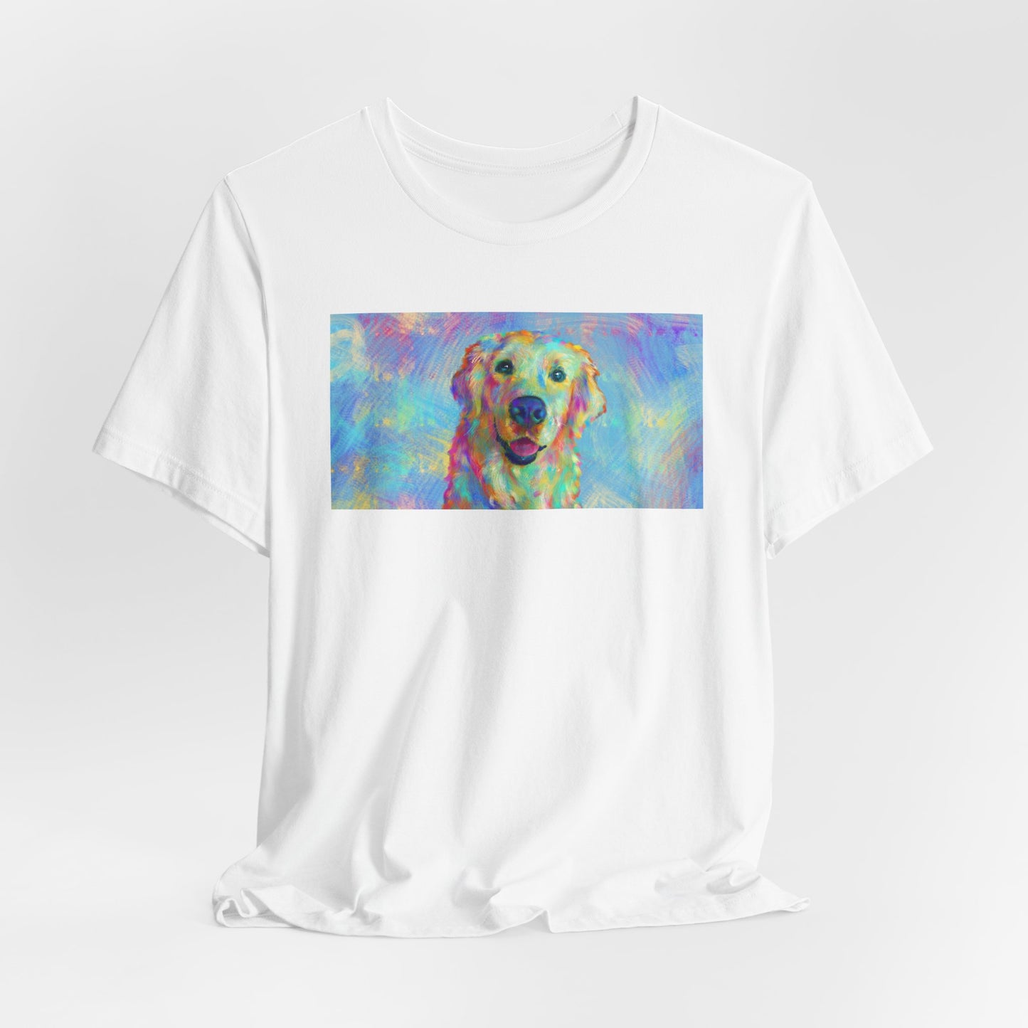 Colorful Golden Retriever Shirt - Painterly Pop Art Dog Tee