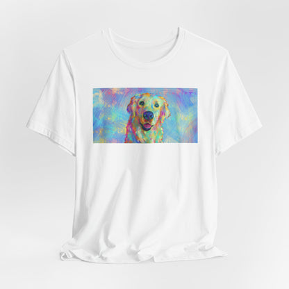 Colorful Golden Retriever Shirt - Painterly Pop Art Dog Tee