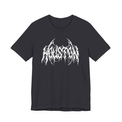 Houston Heavy Metal Logo T-Shirt - Black and White Graphic Tee