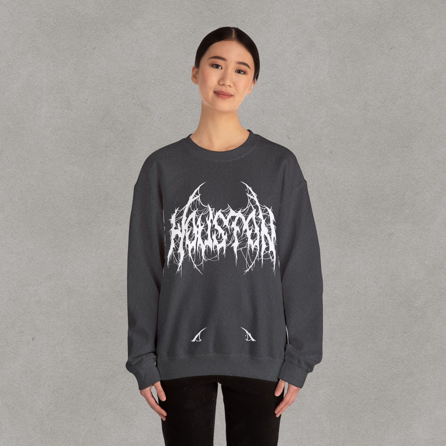 Houston Heavy Metal Sweatshirt - HTX Grunge Logo