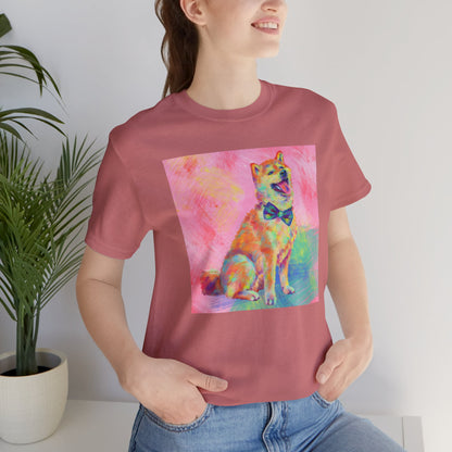 Colorful Shiba Inu Shirt - Painterly Pop Art Dog Tee
