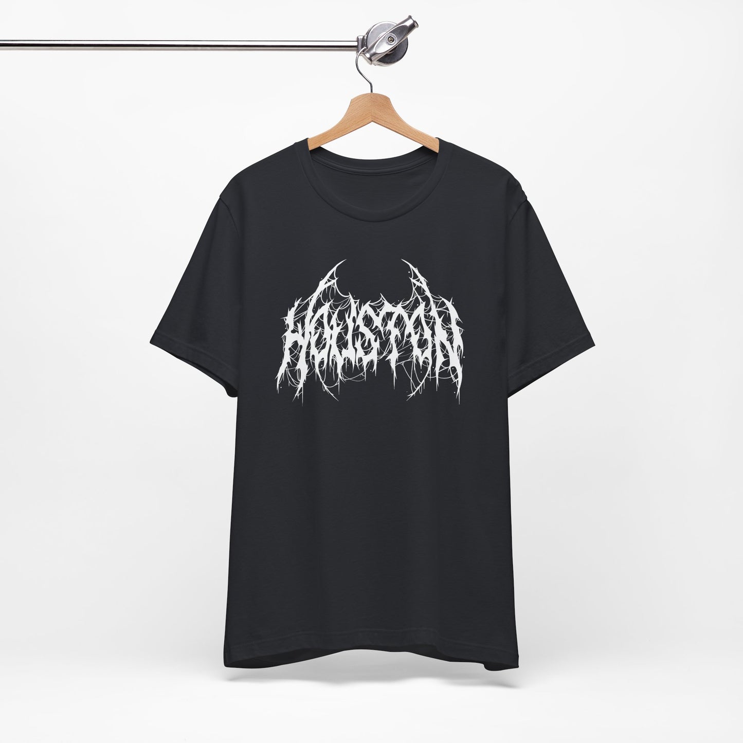 Houston Heavy Metal Logo T-Shirt - Black and White Graphic Tee