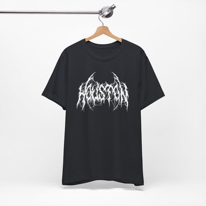 Houston Heavy Metal Logo T-Shirt - Black and White Graphic Tee