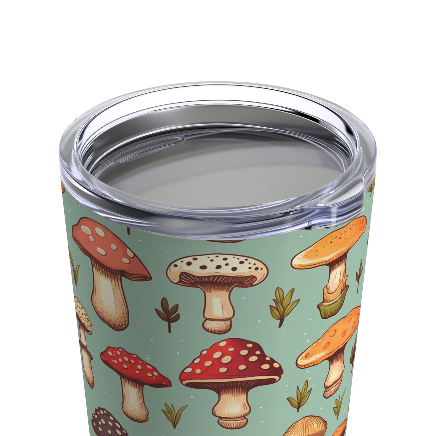 Cute Magic Mushrooms Tumbler 20oz Cup - Kawaii Cartoon Pattern Plant Drinkware