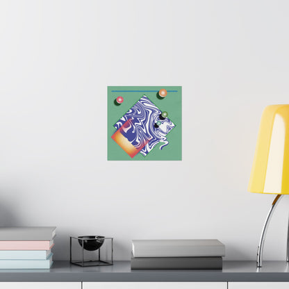 Interim - Original Art Print | Retro Abstract Geometric Poster