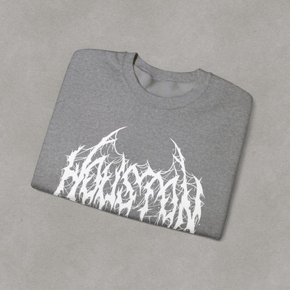 Houston Heavy Metal Sweatshirt - HTX Grunge Logo