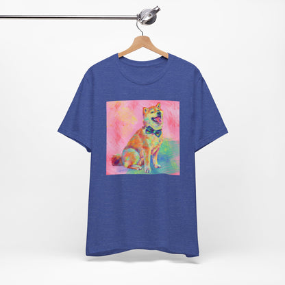 Colorful Shiba Inu Shirt - Painterly Pop Art Dog Tee