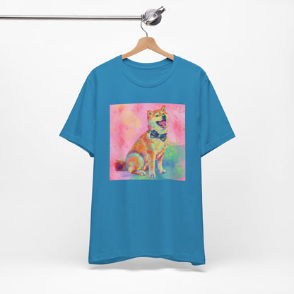 Colorful Shiba Inu Shirt - Painterly Pop Art Dog Tee