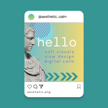 calm.exe – Soft Pastel Vaporwave Instagram Templates | Canva Editable