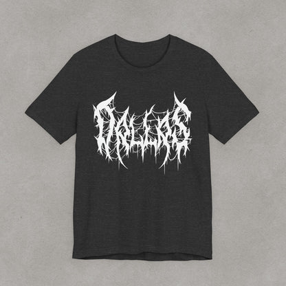 Dallas Heavy Metal Logo T-Shirt - Black and White Graphic Tee