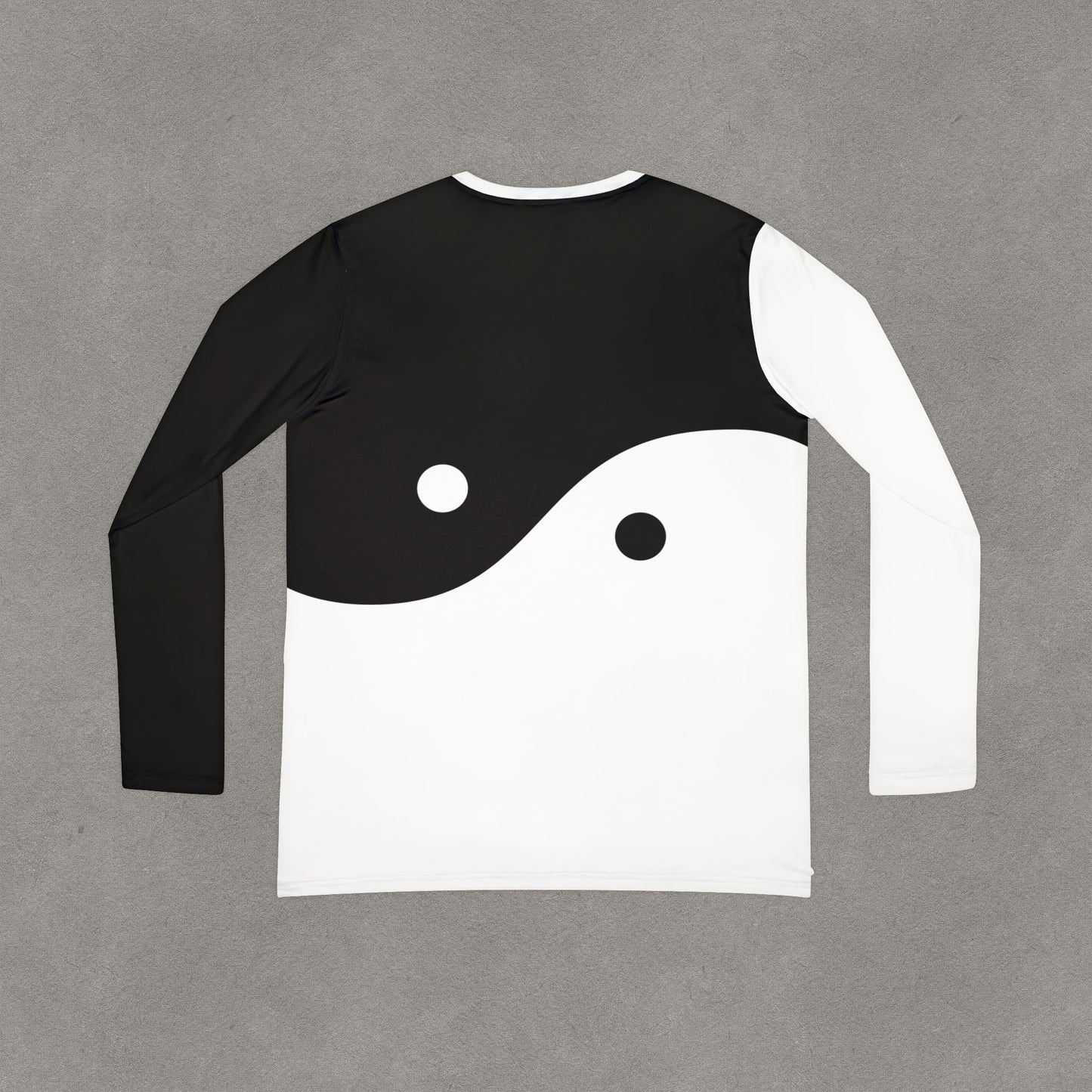Yin Yang V-neck Long Sleeve Shirt | Black White Balance Top