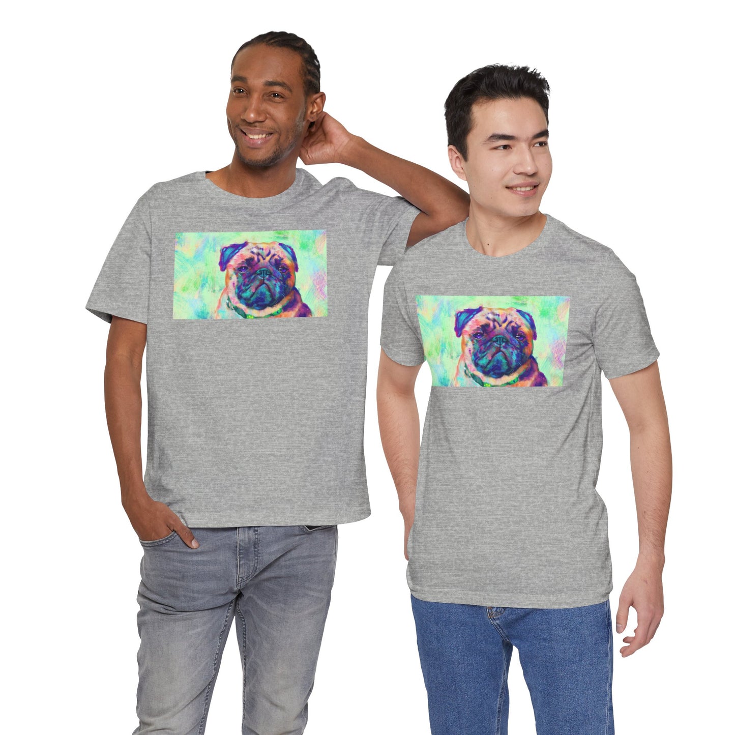 Colorful Pug Shirt - Painterly Pop Art Dog Tee