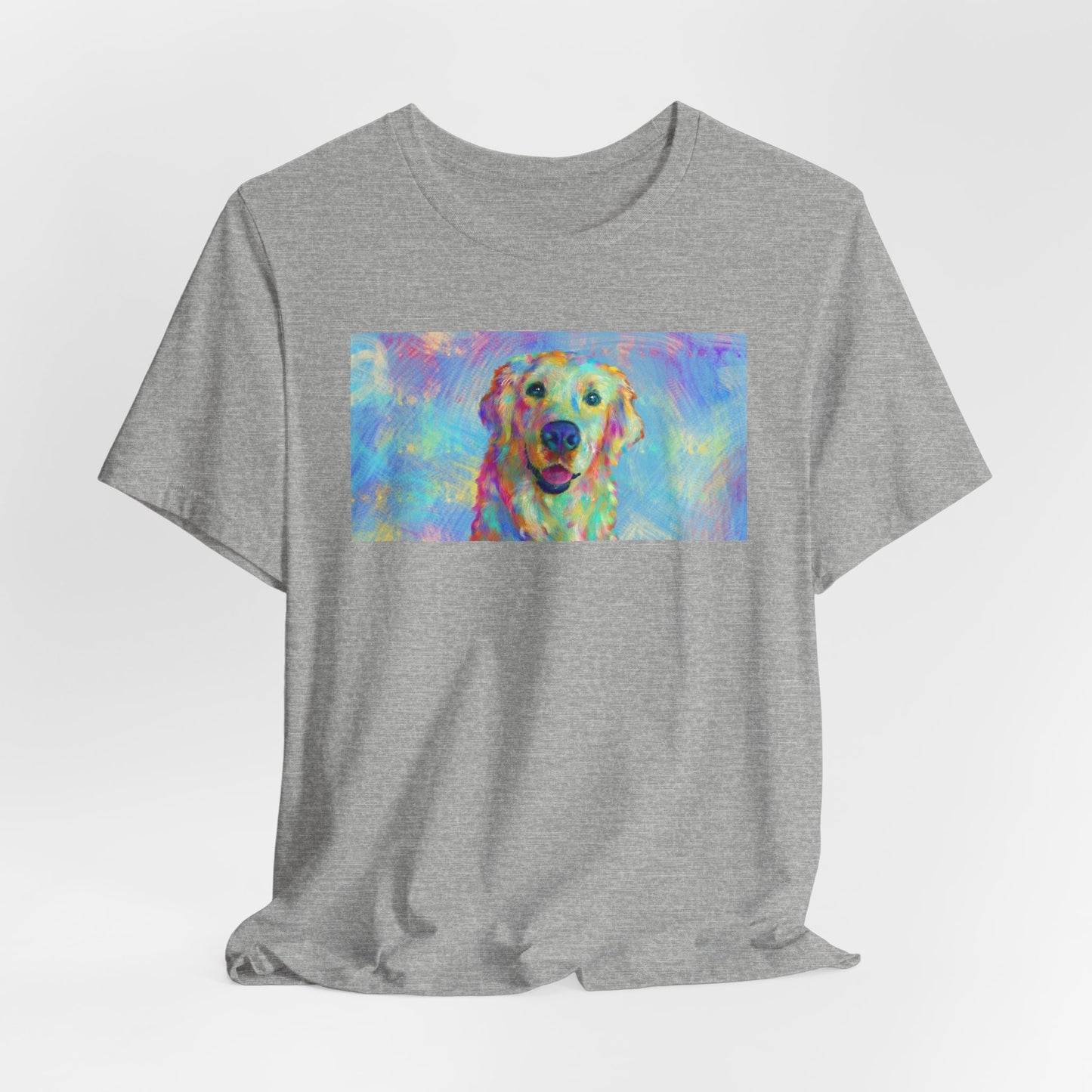 Colorful Golden Retriever Shirt - Painterly Pop Art Dog Tee