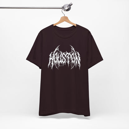Houston Heavy Metal Logo T-Shirt - Black and White Graphic Tee