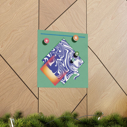 Interim - Original Art Print | Retro Abstract Geometric Poster