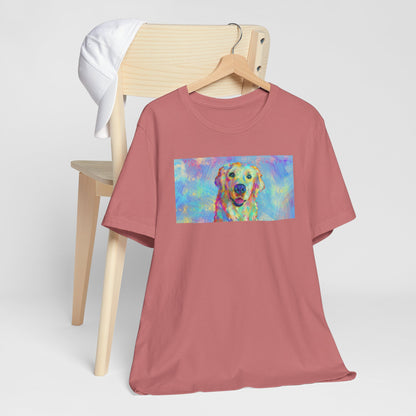 Colorful Golden Retriever Shirt - Painterly Pop Art Dog Tee