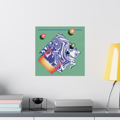 Interim - Original Art Print | Retro Abstract Geometric Poster