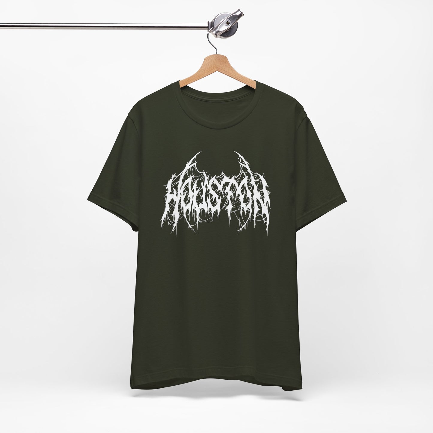 Houston Heavy Metal Logo T-Shirt - Black and White Graphic Tee