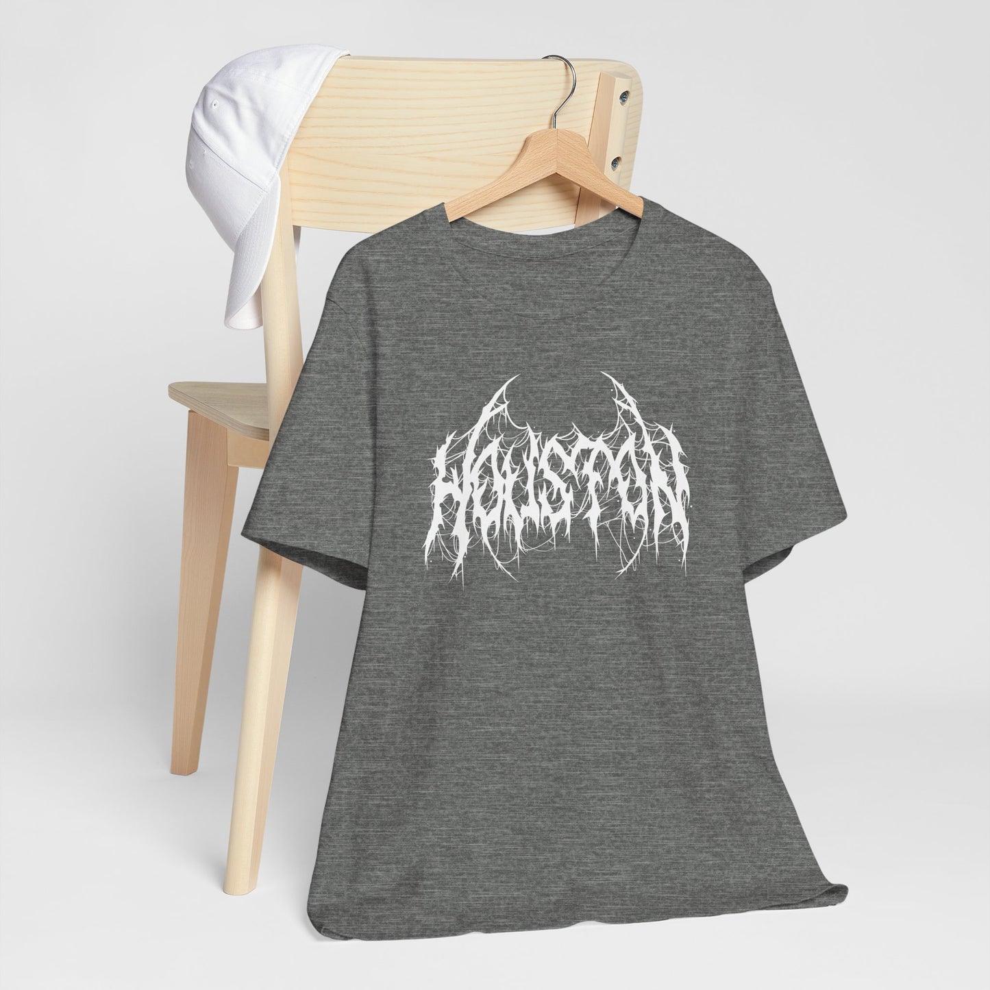 Houston Heavy Metal Logo T-Shirt - Black and White Graphic Tee