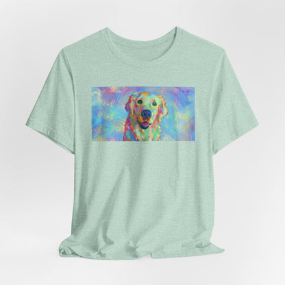 Colorful Golden Retriever Shirt - Painterly Pop Art Dog Tee