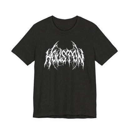 Houston Heavy Metal Logo T-Shirt - Black and White Graphic Tee