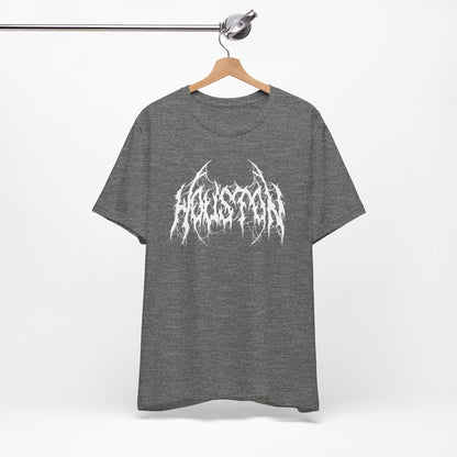 Houston Heavy Metal Logo T-Shirt - Black and White Graphic Tee