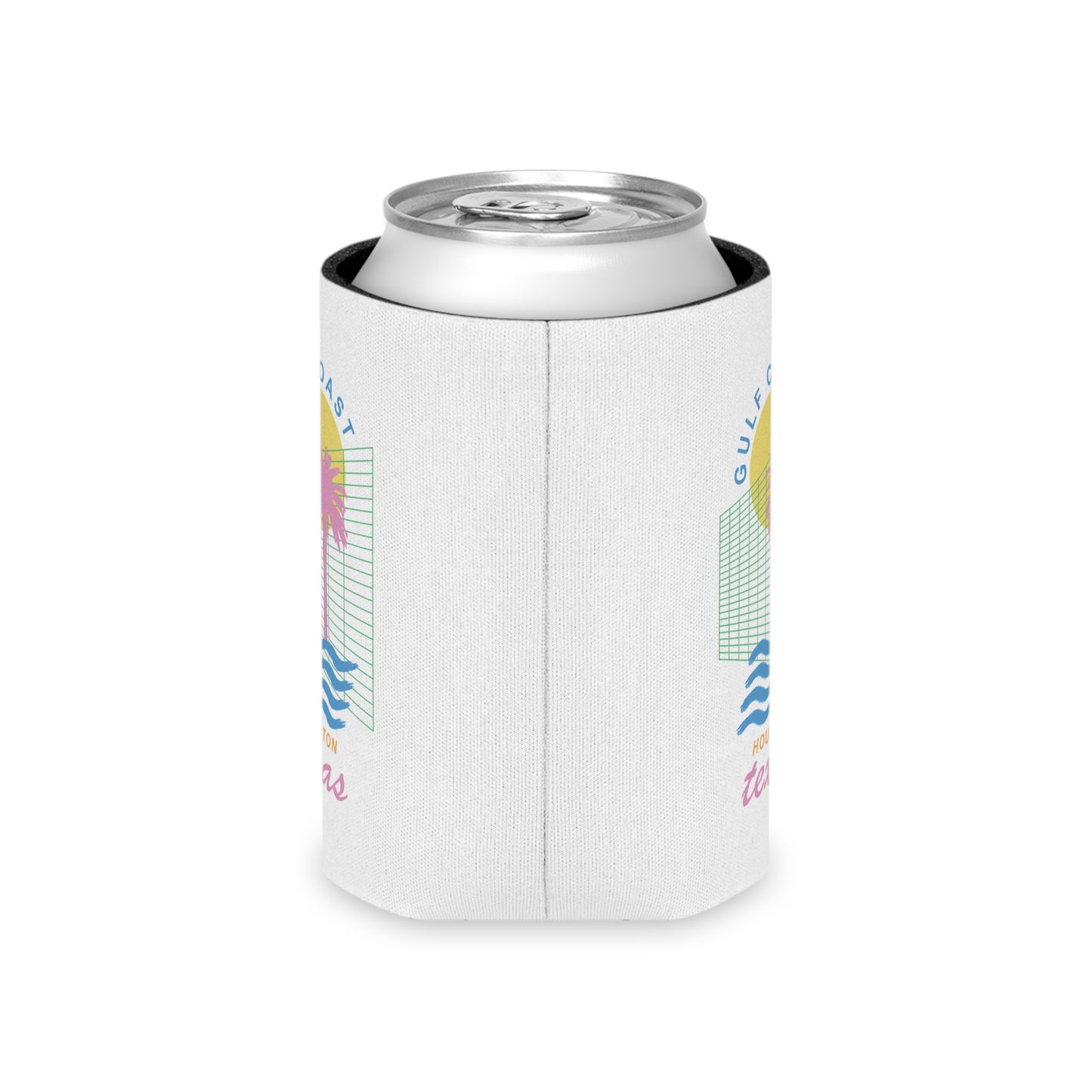 Gulf Coast HTX Koozie | Retro 80s Houston Can Cooler Gift