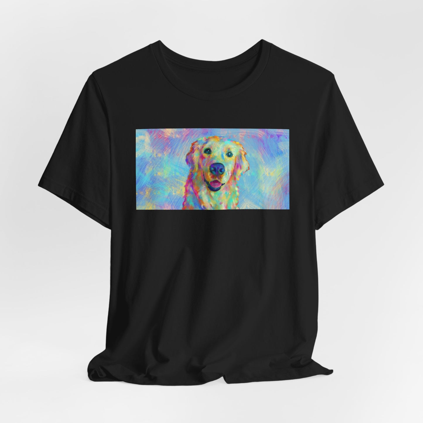 Colorful Golden Retriever Shirt - Painterly Pop Art Dog Tee