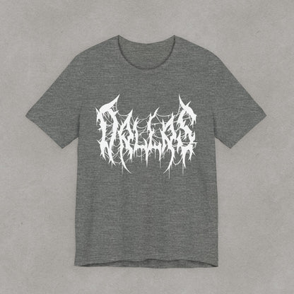 Dallas Heavy Metal Logo T-Shirt - Black and White Graphic Tee