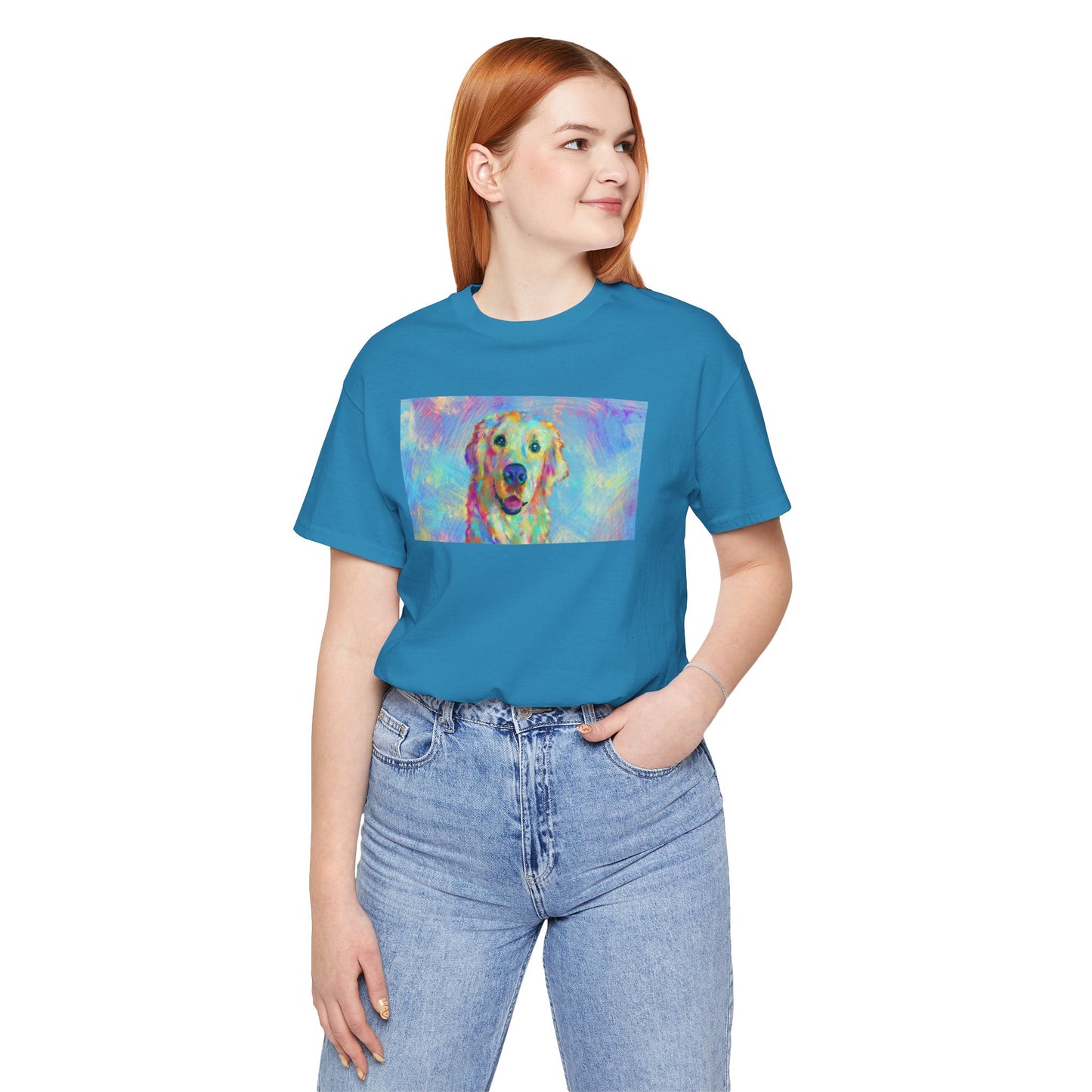 Colorful Golden Retriever Shirt - Painterly Pop Art Dog Tee
