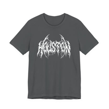 Houston Heavy Metal Logo T-Shirt - Black and White Graphic Tee
