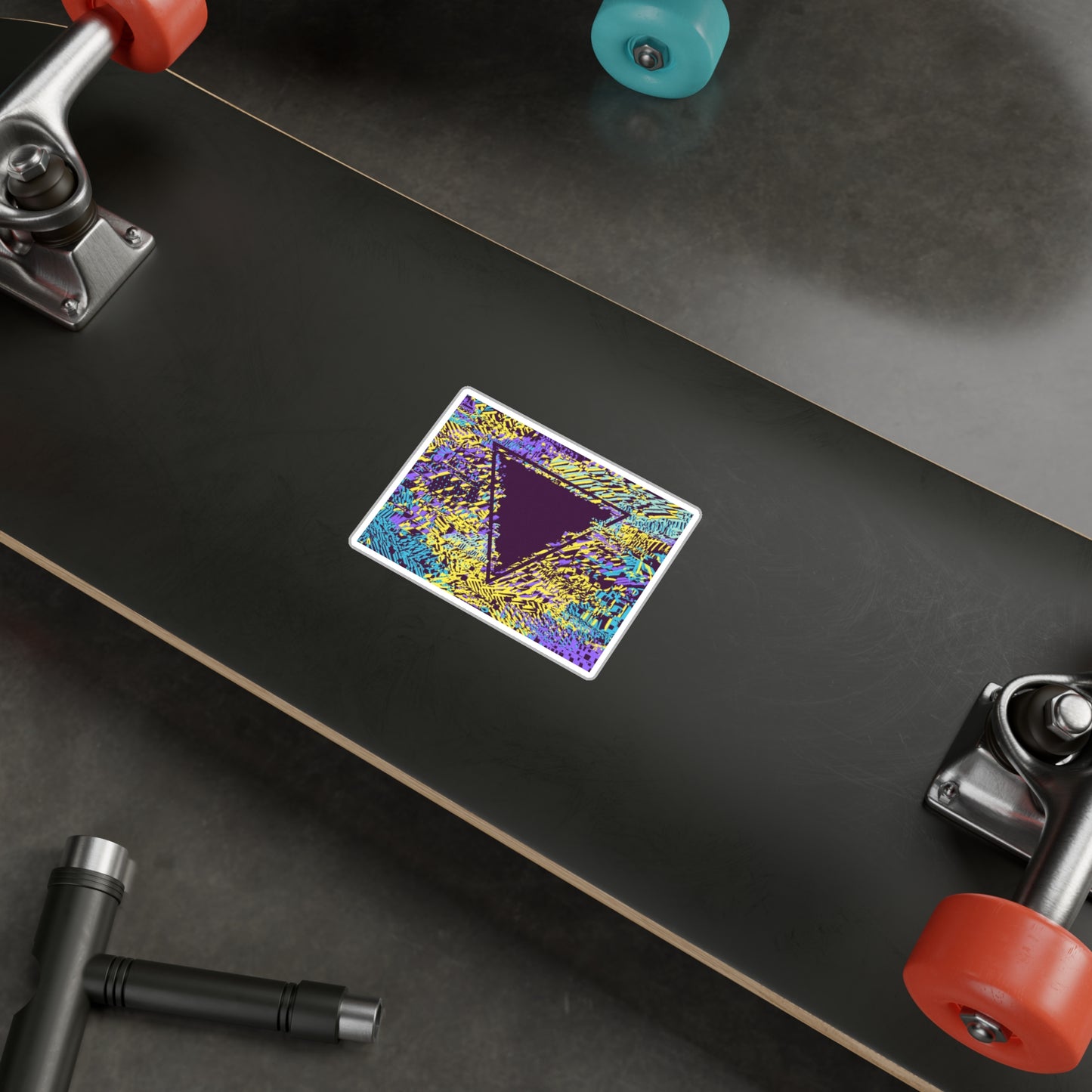 Tessellate Vinyl Sticker - Geometric Triangle Glitch Art Decal for laptop, car or windows