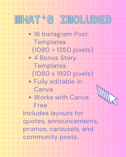 calm.exe – Soft Pastel Vaporwave Instagram Templates | Canva Editable