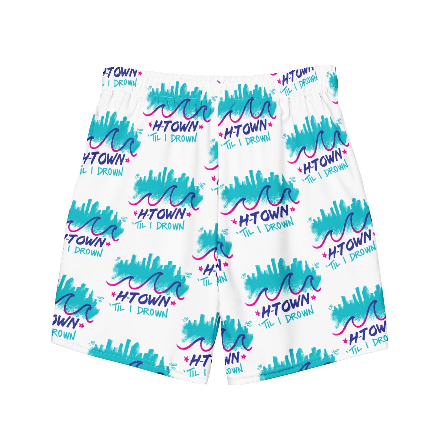 Htown Til I Drown Swim Trunks | HTX Houston Men's Swimwear Recycled Polyester